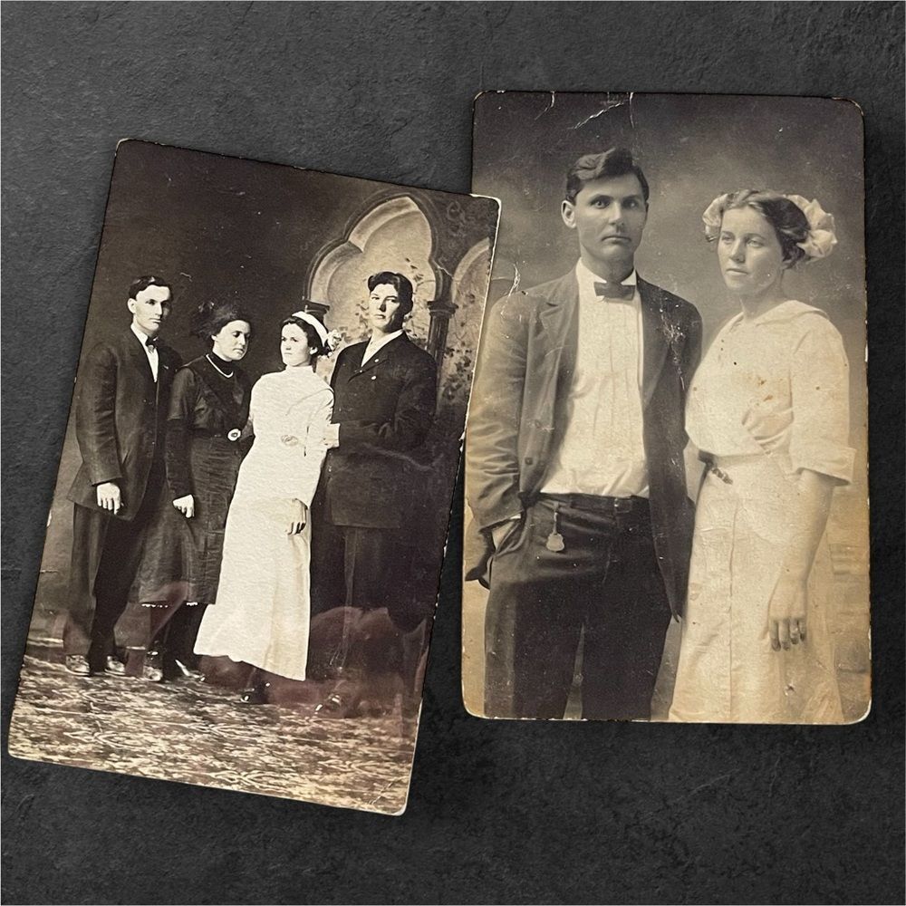 Love and Marriage Vintage Antique Couple Portrait Snapshot Photograph Lot - Picture 9 of 14
